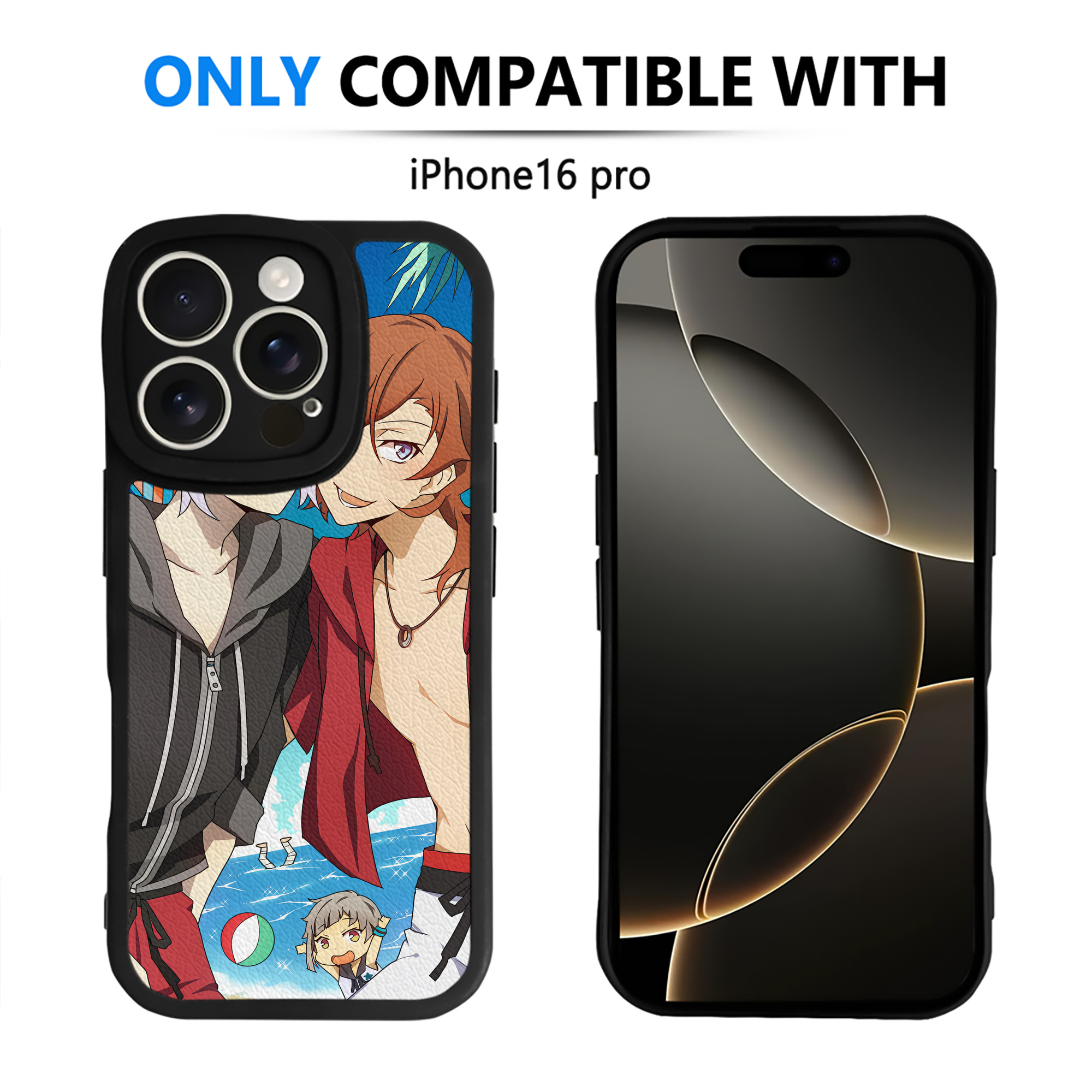 （画像用） 文豪ストレイドッグス Bungo Stray Dogs 【iPhone 16シリーズ対応】シリコンスマホケース（レザー調） 材質：シリコン